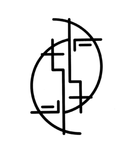 Logo realizzato dall’artista Hermann Zontini nel 1997.
Il corpo e l'anima che si rispecchiano.